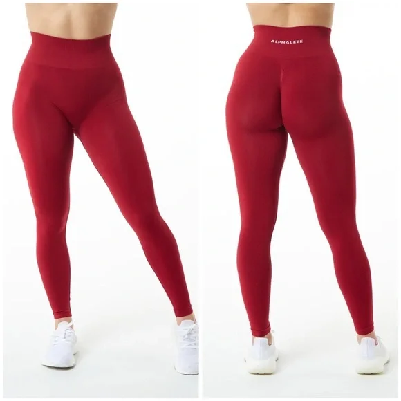 Alphalete, Pants & Jumpsuits, Alphalete Amplify Leggings Scarlet Xs